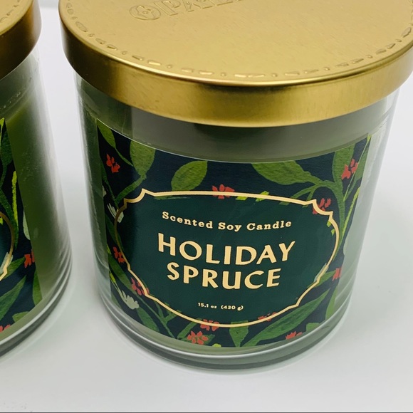 2 OpalHouse Holiday Spruce Glass Jar Candle 15.1oz - Picture 2 of 5
